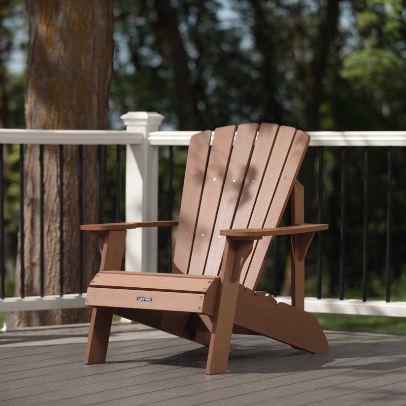 Chaise Adirondack en résine / plastique, Bois simulé