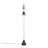 65" Contemporary Metal Floor Lamp In Plated Nickel With A Black Faux Marble Metal Base-965041662