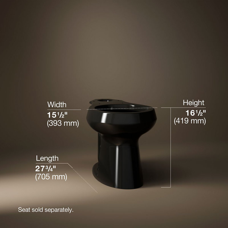 Cuvette de toilette Highline Comfort, Noir