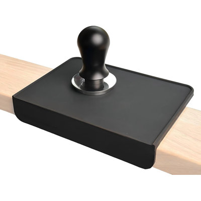 Tapis de tassage pour expresso, en silicone noir de qualité alimentaire, station de tassage pour café, accessoire pour expresso, imperméable et résistant à la chaleur (noir)