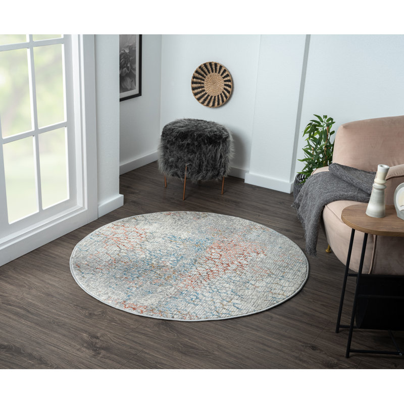 Ruby beige Rug, Round 120cm