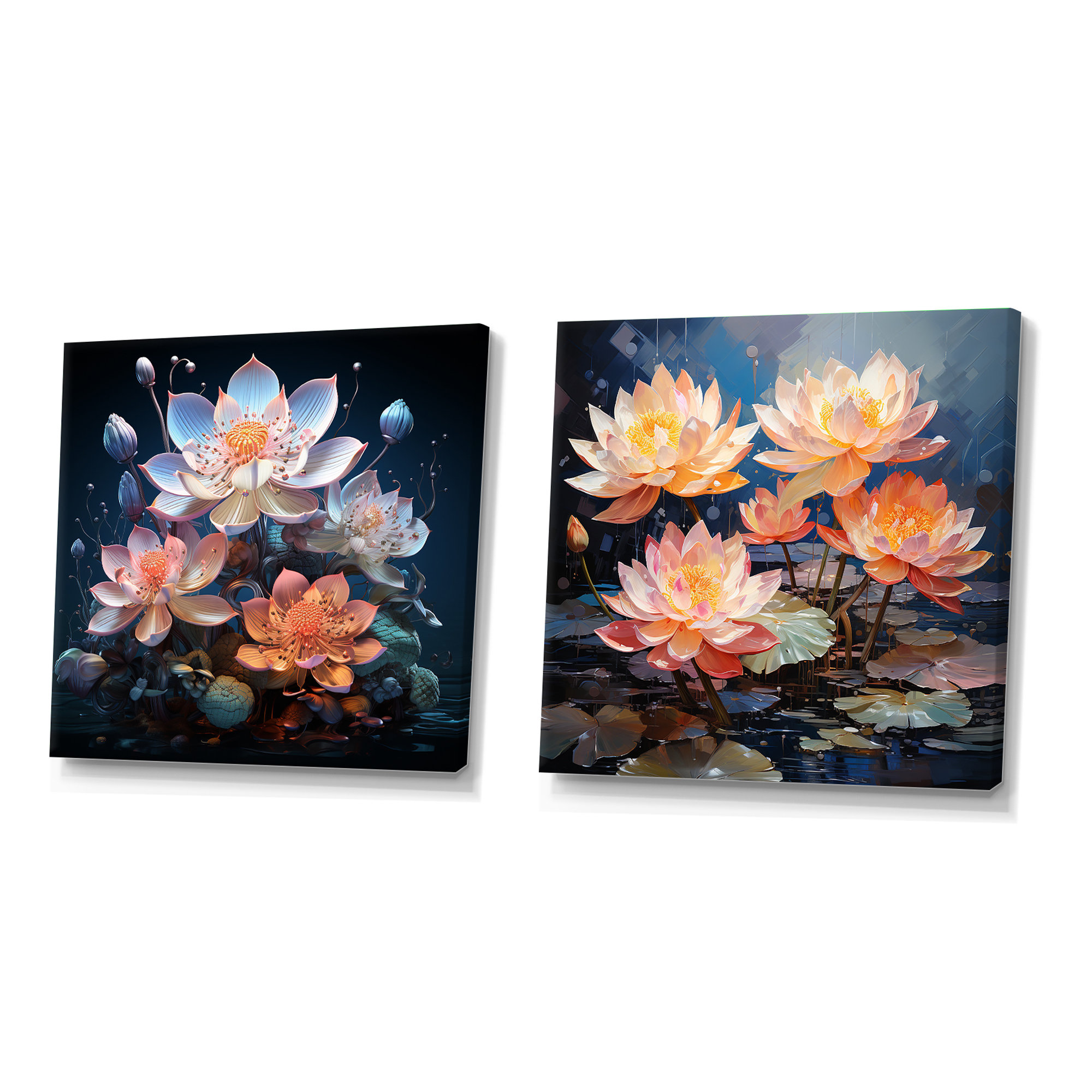 Image result for Lark Manor™ Petals Of The Sacred Lotus - Lotus Square Collage Set Of 2 ...