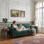 Très grand canapé l 86,61 po, canapé en velours côtelé 3 places dans le salon, appartement, salle de lecture, bureau - vert-133210051