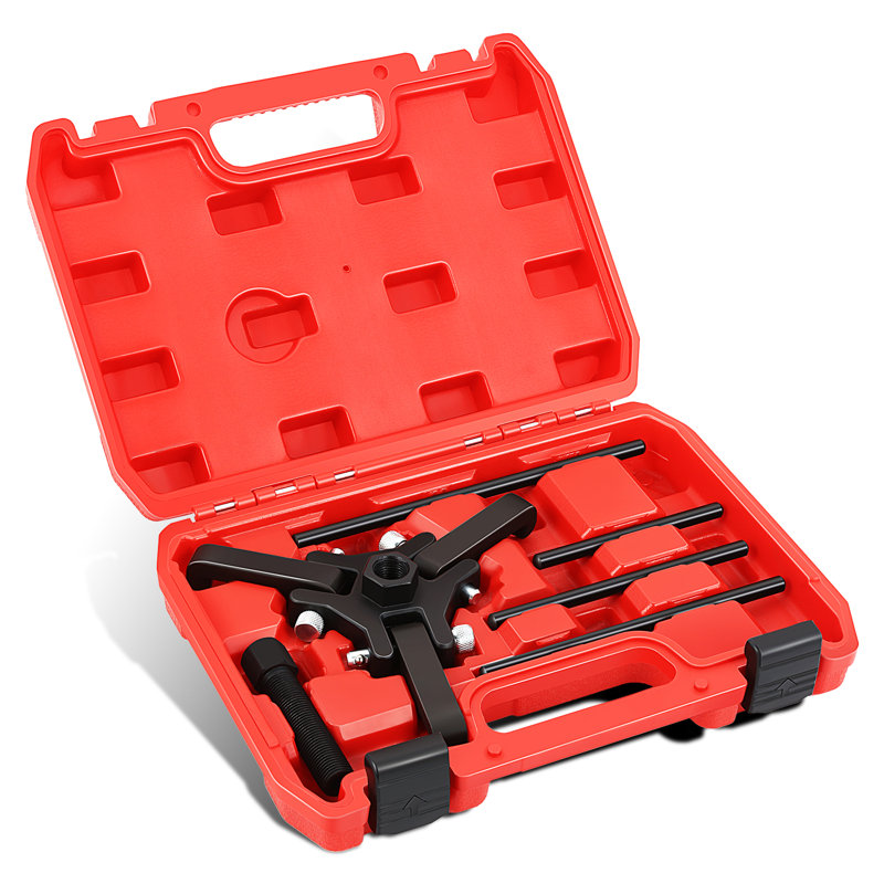 For Chrysler Gm Mit Old 6Pcs Harmonic Balancer Pulley Puller Set W/ Case, Red