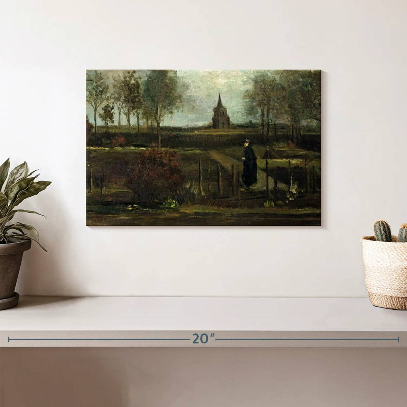 Le jardin Parsonage à Nuenen, H 8 po x l 12 po