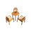 Outdoor 5 - Piece Teak Dining Set
