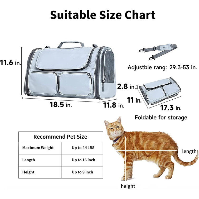 Cat Bag Carrier, Small Dog Backpack, Airline Approved Pet Backpack
