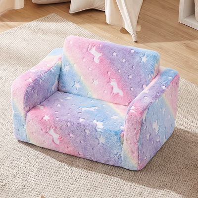 Canapé pour enfants, canapé pour tout-petit 2 en 1 pliable, canapé convertible en chaise longue, mobilier pour enfants