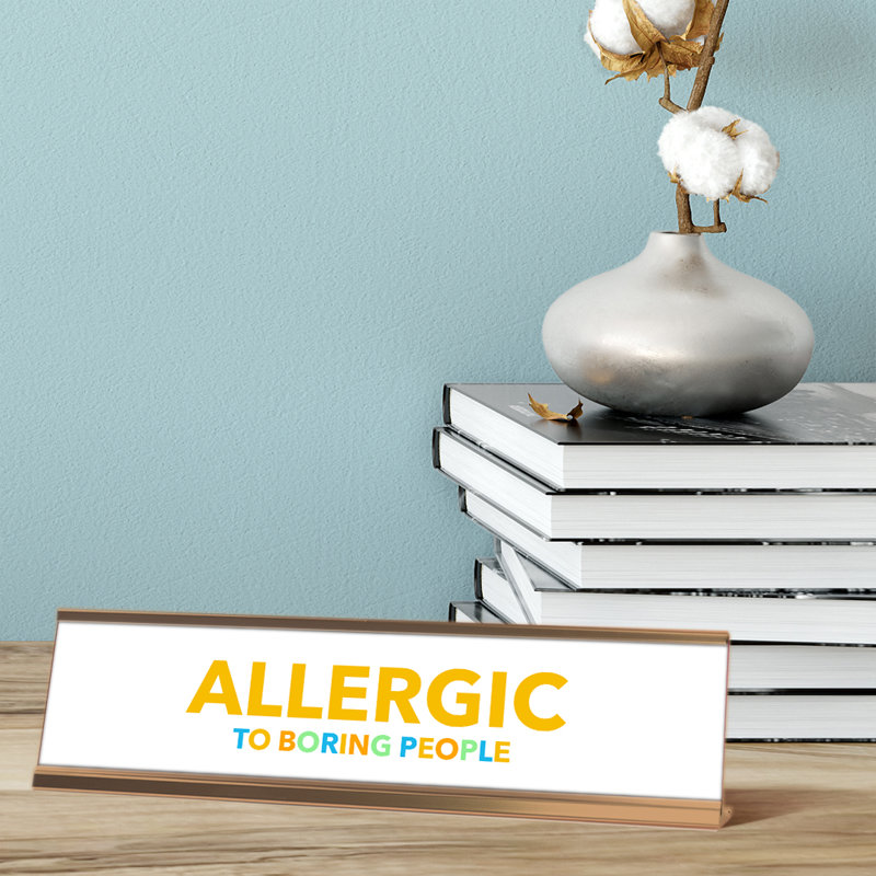 Enseigne de bureau allergique