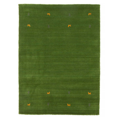 Kashkuli Gabbeh Green Rug 3'11" x 5'6"