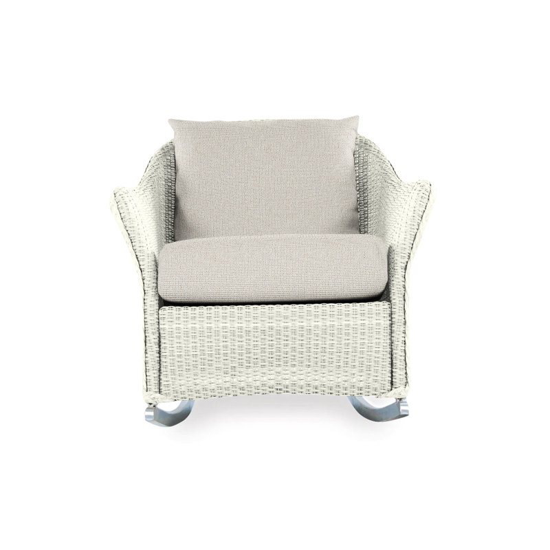Weekend Retreat Outdoor Rocker Chair, Demo Oatmeal, Ivory
