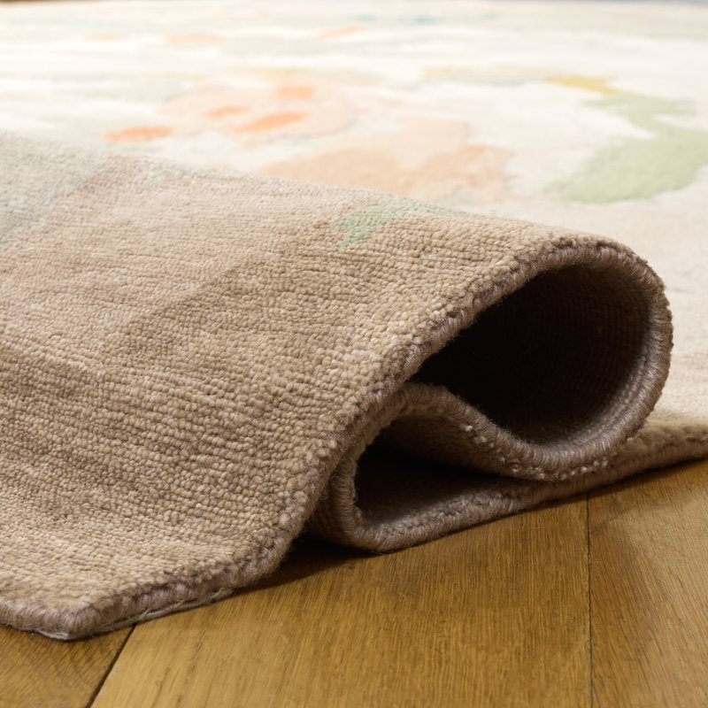 Saint Tropez Hand Knotted Wool, Silk, Cotton Abstract Rug, Rectangle 6' x 9'