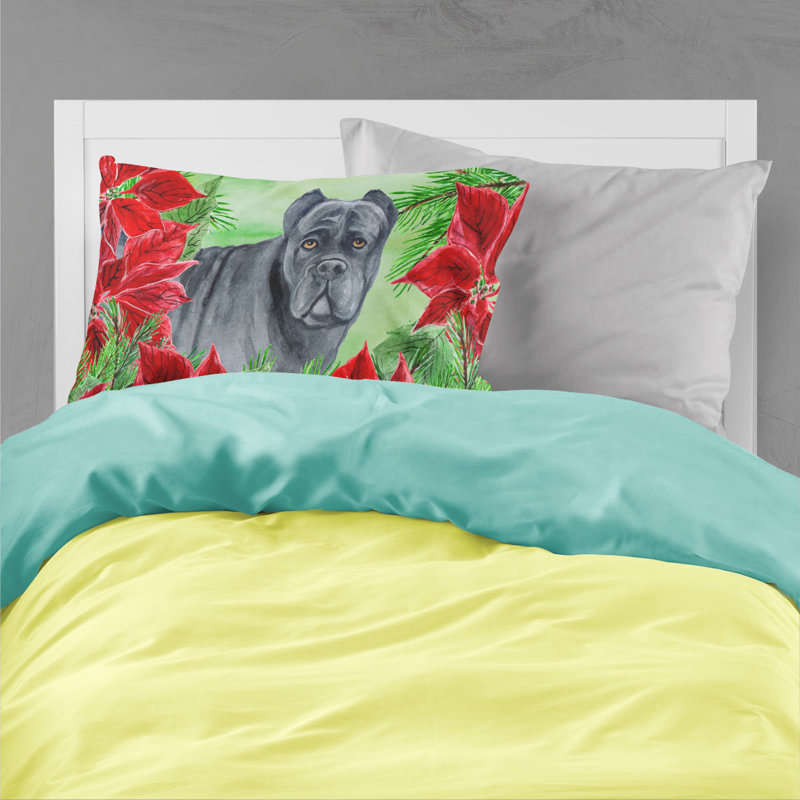 Taie d’oreiller poinsettas, Cane corso brun