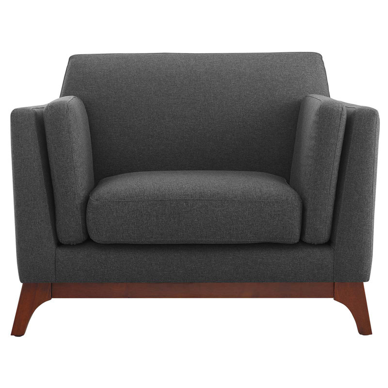 Fauteuil Chance, Polyester gris