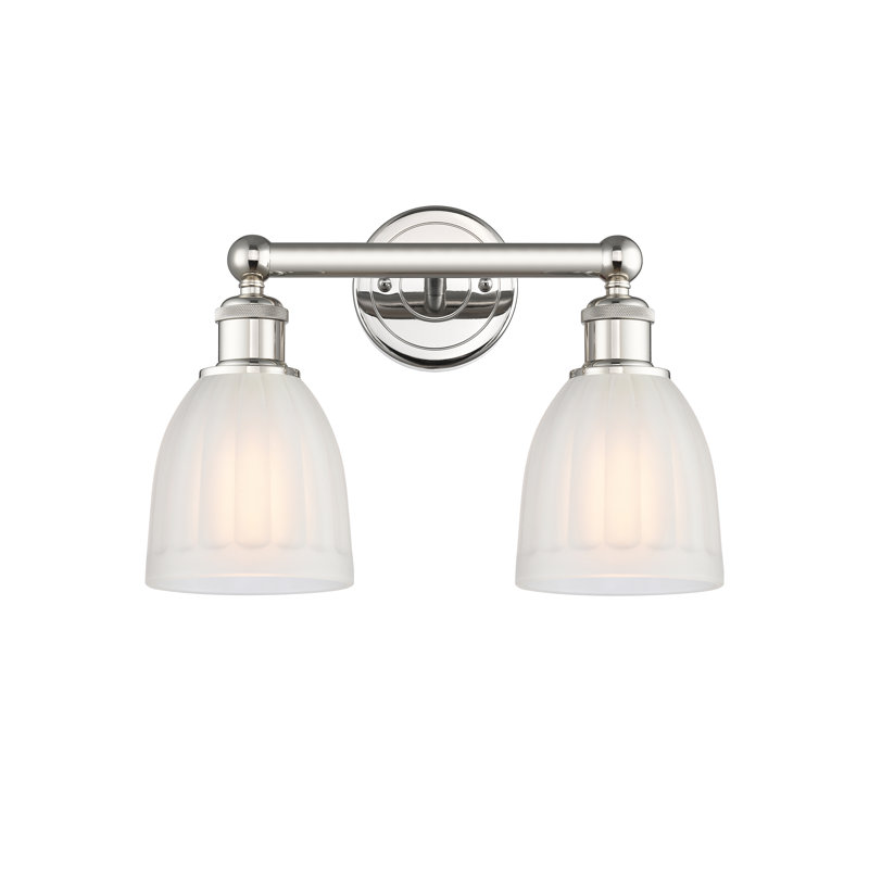 Radegonde 2 - Light Dimmable Vanity Light, White, Polished Nickel