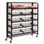 Présentoir de marchandiseur mobile en métal l 48 po x H 52 po