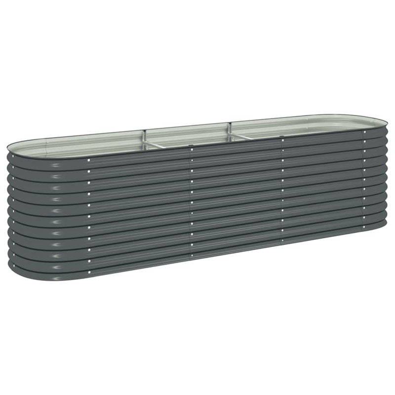 Harborough vidaXL Garden Raised Bed Galvanized Steel, Garden Planter for Flowers and Planters, Raised Flower Bed, Weather-resistant