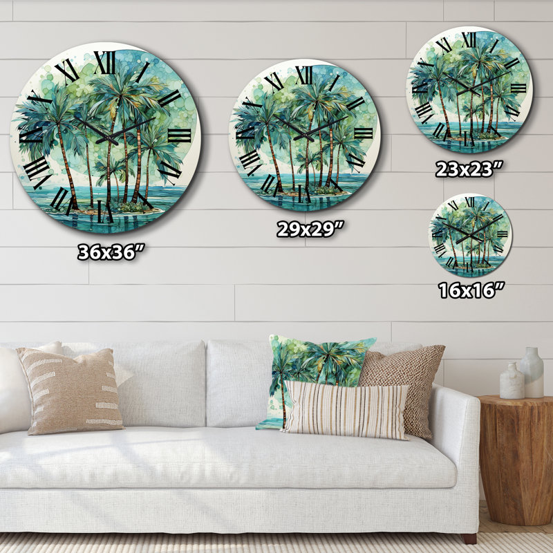 Cynara - Horloge murale florale, Grand