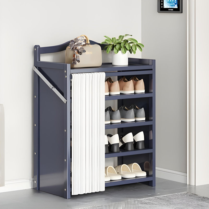 Free Installation Bamboo Multi-Layer Shoe Rack For Household Use, Large Capacity, Space Saving, Dust-Proof Storage Shoe Cabinet