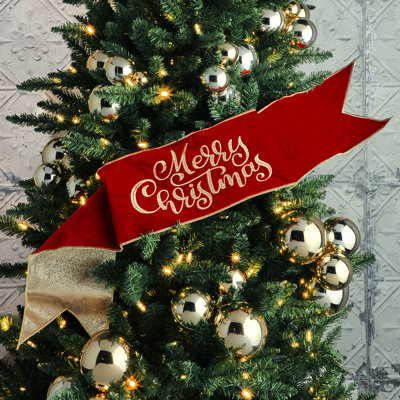 6" x 44" velvet "merry christmas" banner