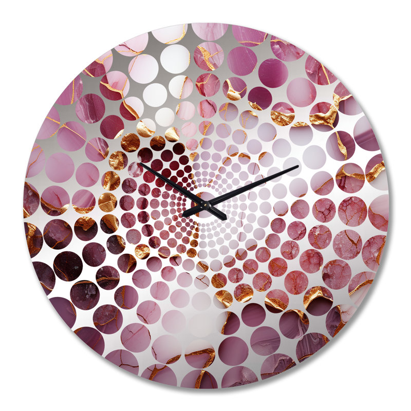 Horloge murale Raskin, Très grand, Pink Gold