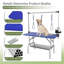 Table de toilettage pliable avec accoudoirs à hauteur ajustable avec nœuds, plateau en filet et range-outils-129595824