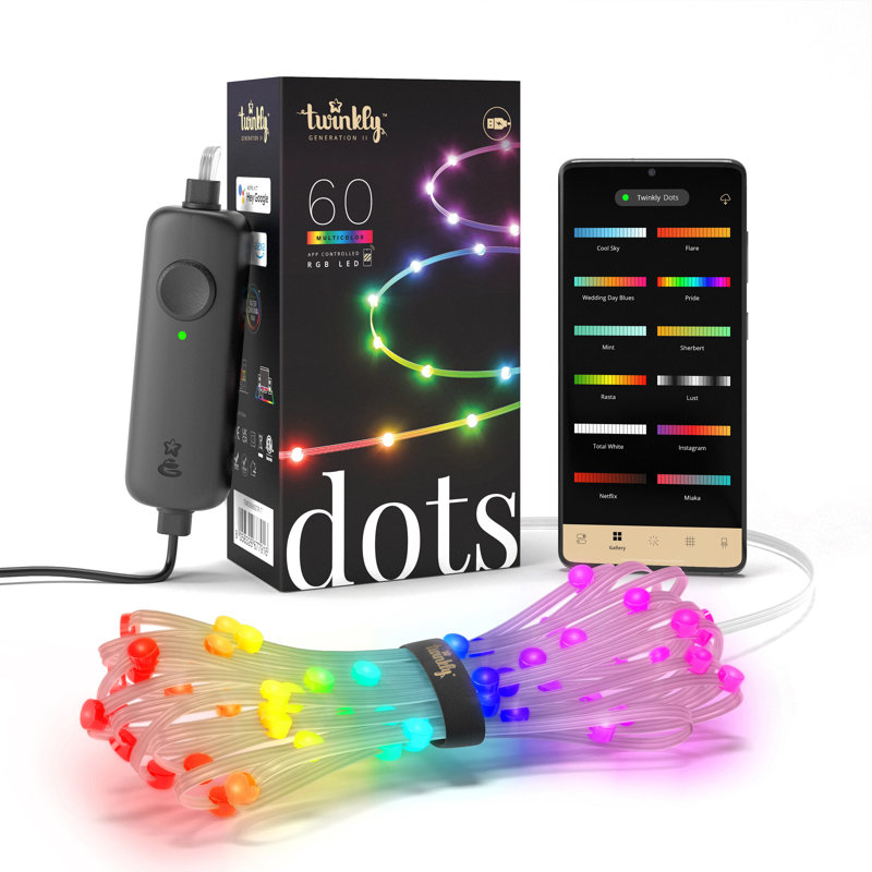 60 - Bulb 120'' Plug-in LED Rope String Light, White