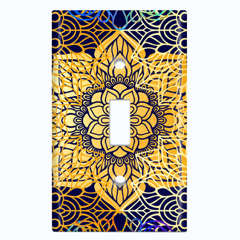Patterned 1 - Gang Toggle Light Switch Standard Wall Plate