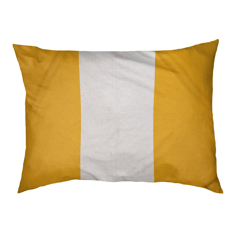 Coussin rectangulaire designer Tampa Bay, Moyen (L 30 po x l 40 po), Pittsburgh doré / blanc