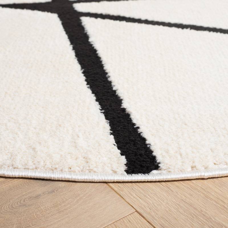 Abstract Area Rug, Round 201cm