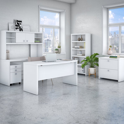 Echo Front 5 Piece Office Set with Hutch