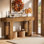 Console en bois massif de 55 pouces Farmhouse