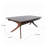 Viki 82-102 Inch Dining Table, Curved Legs Extendable Brown Solid Wood