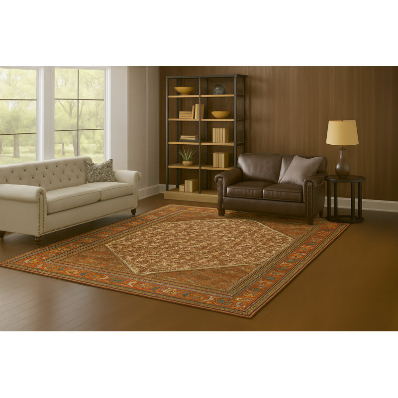 Crafters & Weavers Serapi Collection Area Rug Ultra Soft Washable Rug, Non Slip, Indoor, Stain Resistant Rugs for Living Room Bedroom Vintage Home Decor (3' x 5')
