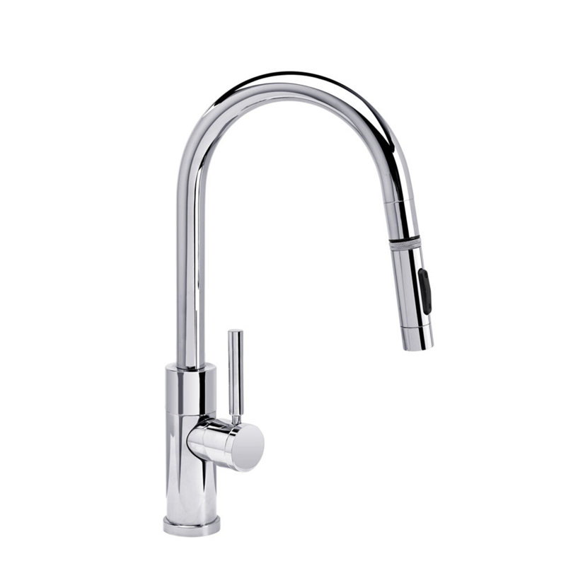 Modern Prep Size Plp Pulldown Faucet - Toggle Sprayer - Angled Spout, Chrome