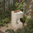 Outdoor Faux Stone Asymmetrical Side Table-693182776