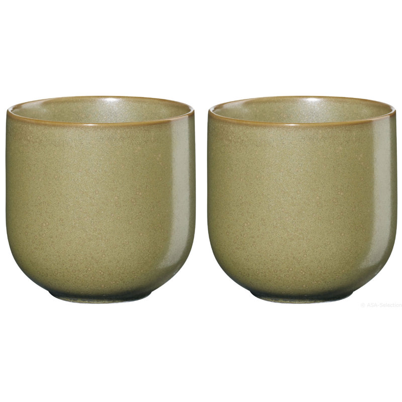 Coppa miso teacup set of 2, Yellow