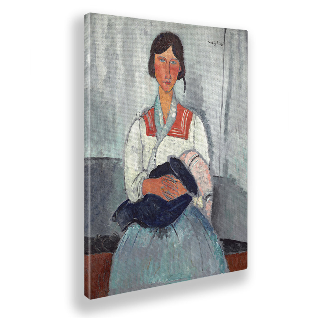 Acrylbild Zigeunerin mit Kind von Amedeo Modigliani