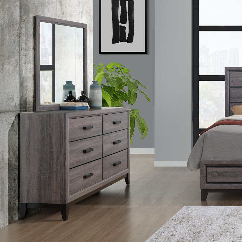 MIROIR MIRAGE FOIL GREY, Noir/gris