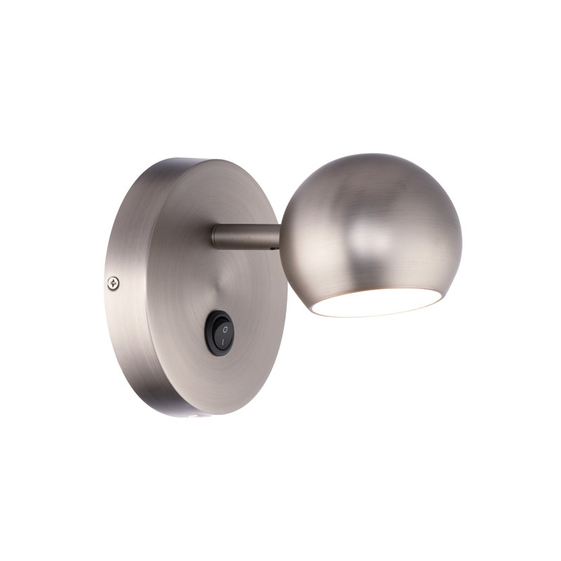 Projecteur à DEL en acier recto-verso, Nickel brossé