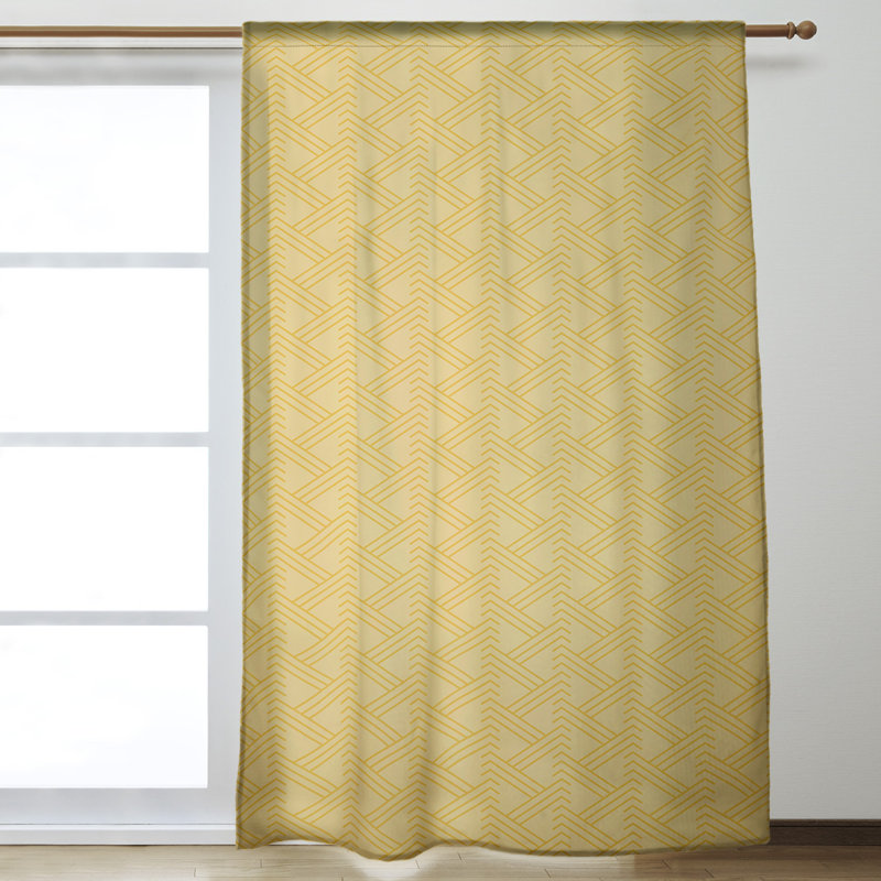 Jordao Room Darkening Curtain Single Panel, Yellow