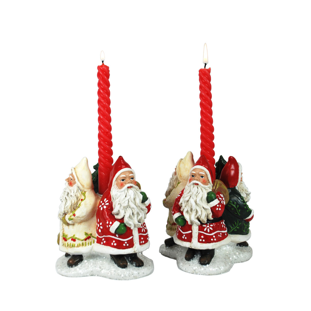 6'' H Resin Tabletop Candlestick (Set of 2) Expo Decor LLC
