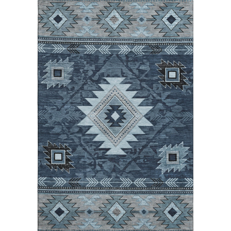 Premium Machine Washable Lucchesi AMF1754 Tribal Rug, Rectangle 2'6" x 3'10"