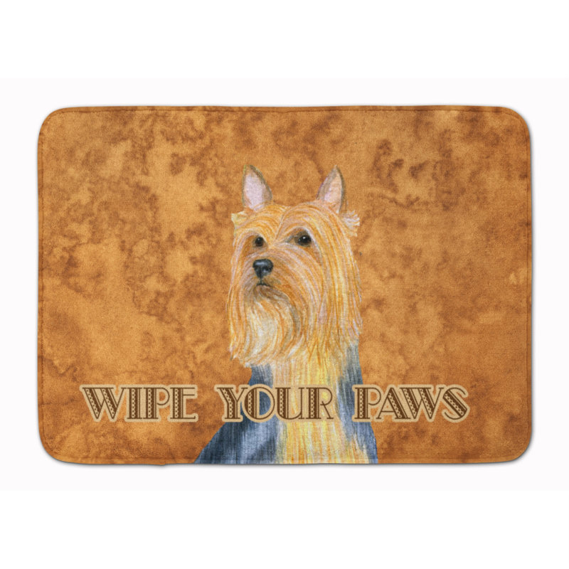 Tapis pour salle de bain à mousse à mémoire de forme pattes terrier wipe