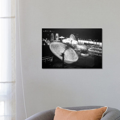 Nebraska State Fair Rides - Wrapped Canvas Print