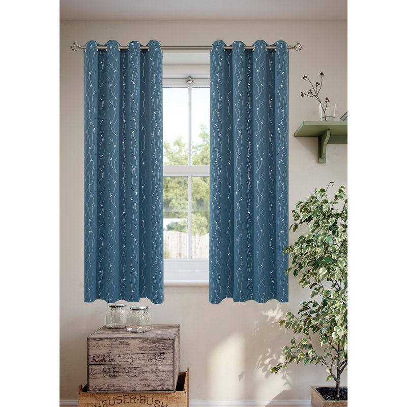 Room Darkening Curtains,2 Panels Set, 52" W x 72" L
