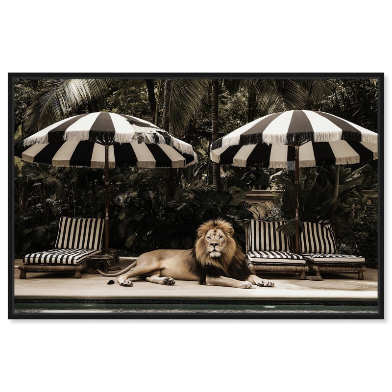 «Luxe of the Jungle King», photographie rétro sur toile par Art Remedy, reproduction sur toile, H 37 po x l 55 po