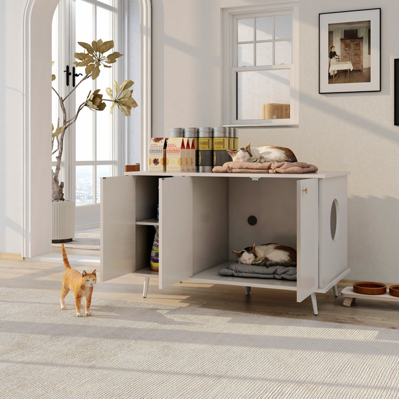 Lit pour animaux Doryce, Blanc