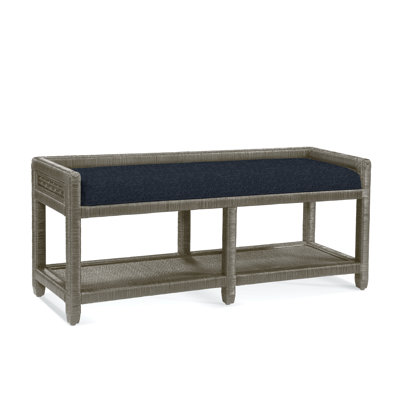 Silvio Glinda Wicker Shelves Storage Bench