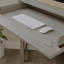 Bureau d'ordinateur de coin, finition brune